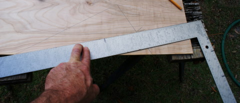 draw line for the shed roof angle